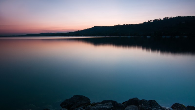Murtensee, 4k, lake, murten, sunset, sunrise