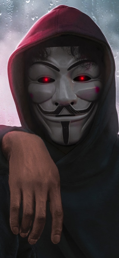 Technology Anonymous, Mask, Hood, 828x1792