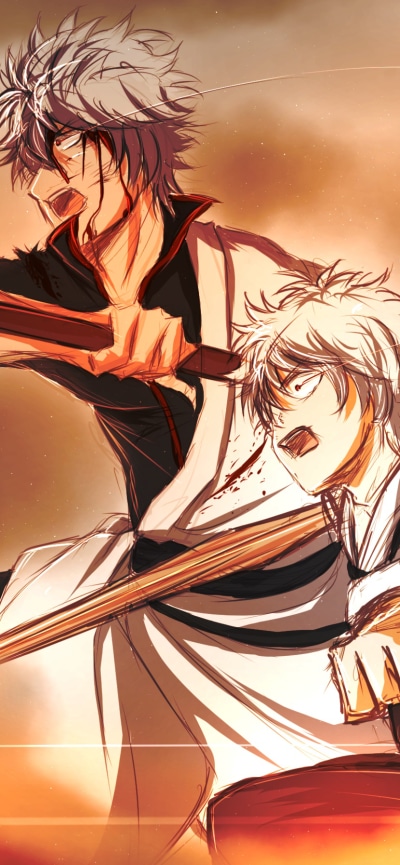 Anime Gintama, Gintoki Sakata, 828x1792