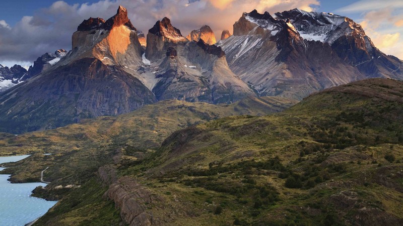 Torres del Paine, 4k, National Park, Patagonia, Chile, sunset