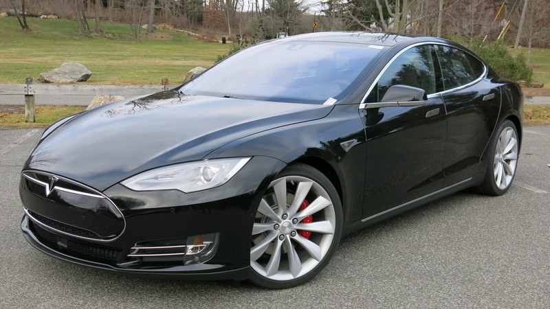 Tesla P85D, electric cars, Tesla Motors, sports car, black, side, speed, review, test drive