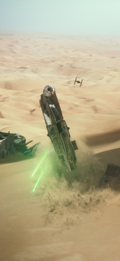 Movie Star Wars Episode VII: The Force Awakens, Millennium Falcon, Star Wars, 828x1792