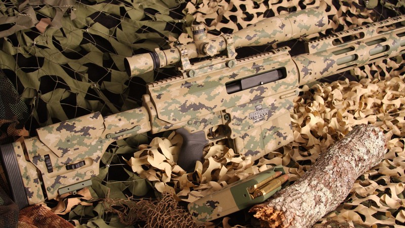 Bushmaster BA50, sniper rifle, carbine, scope, ammunition, camo, MIL-STD-1913, .50 BMG