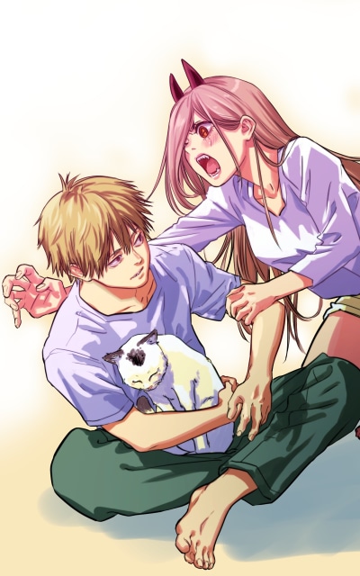 Anime Chainsaw Man, Denji (Chainsaw Man), Power (Chainsaw Man), 800x1280