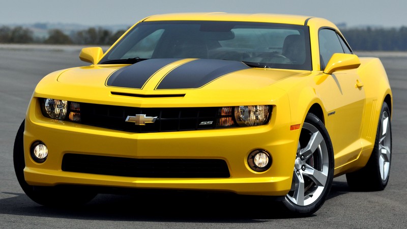 Chevrolet Camaro, muscle car, Transformers, Special Edition, Camaro, sports car, Chevy, Camaro SS, V8, review, test drive, speed, buy, rent, yellow, front