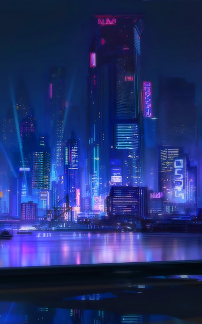 Video Game Arknights, City, Night, 800x1280