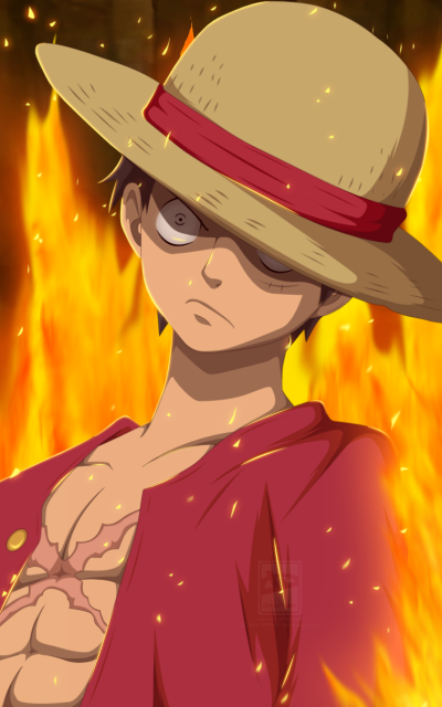 Anime One Piece, Monkey D. Luffy, 800x1280