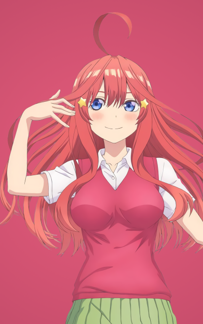 Anime The Quintessential Quintuplets, 5-Toubun No Hanayome, Pink Hair, Blue Eyes, Itsuki Nakano, Long Hair, 800x1280