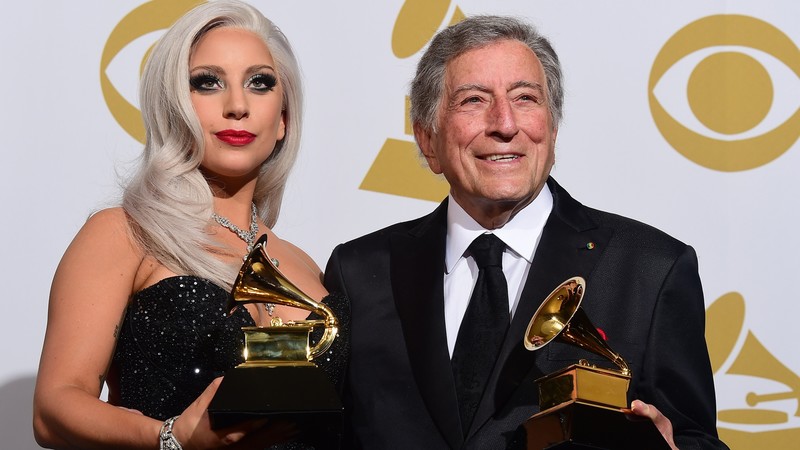 Lady Gaga, Most Popular Celebs in 2015, Grammys 2015 Best Celebrity, Tony Bennett, Best Traditional Pop Vocal Album, Cheek to Cheek