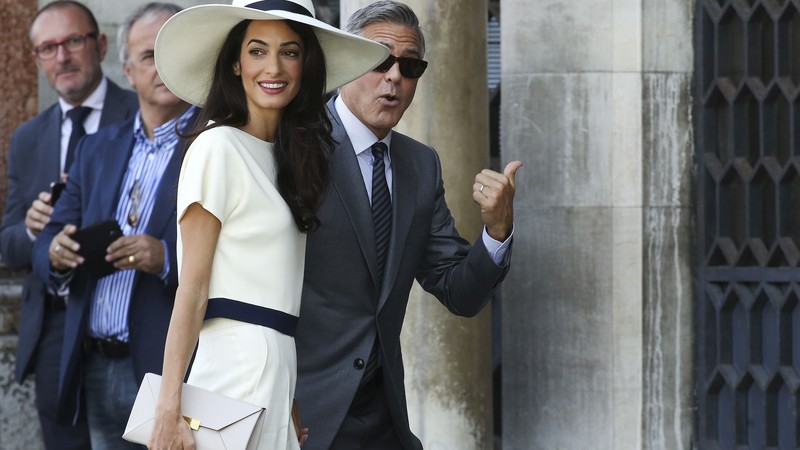 Amal Alamuddin, George Clooney, Most Popular Celebs in 2015, wedding, lawyer, actor