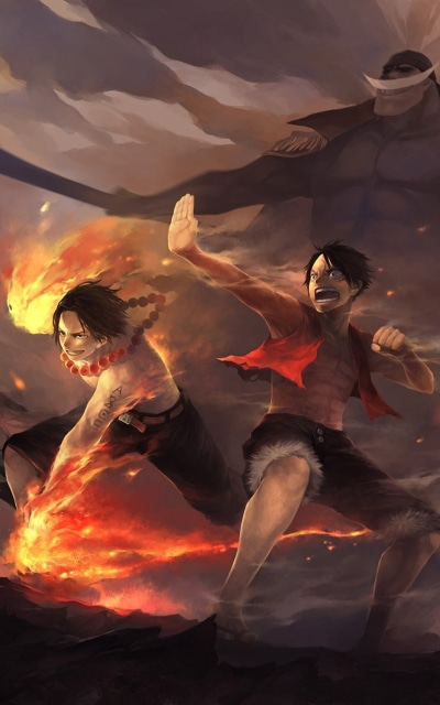 Anime One Piece, Marco (One Piece), Portgas D. Ace, Edward Newgate, Monkey D. Luffy, 800x1280