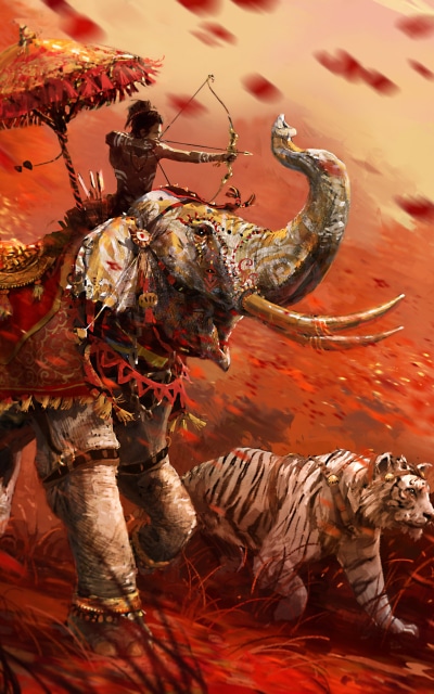 Video Game Far Cry 4, Tiger, Elephant, Far Cry, 800x1280