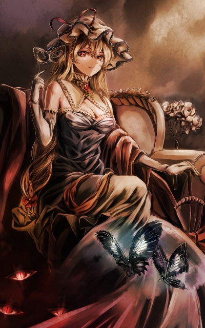 Anime Touhou, Yukari Yakumo, 800x1280