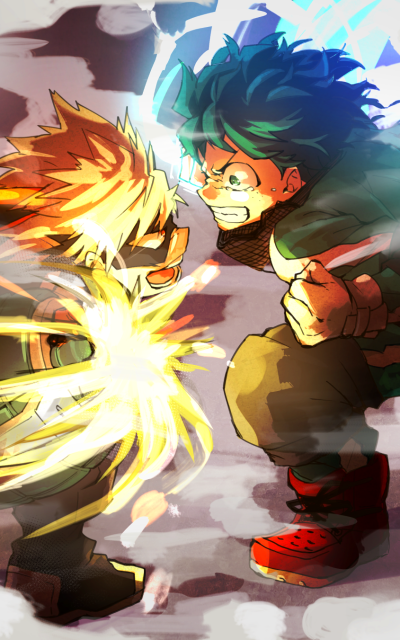 Anime My Hero Academia, Katsuki Bakugou, Izuku Midoriya, 800x1280