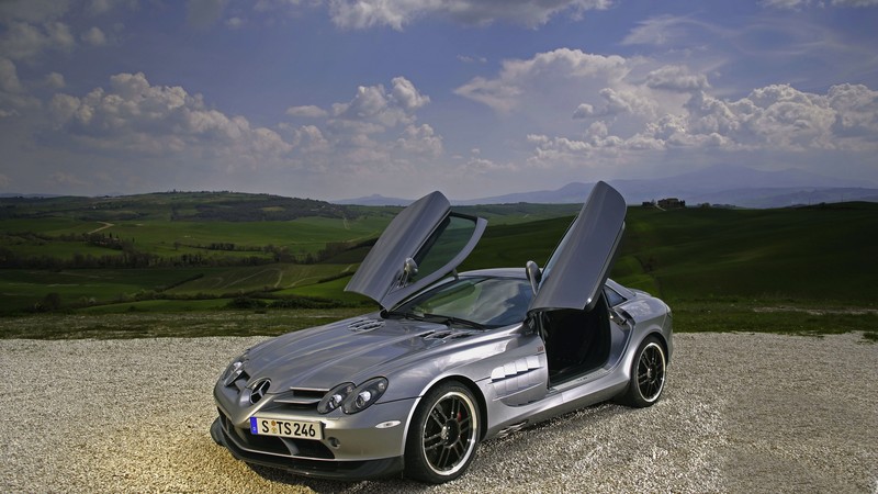 Mercedes-Benz SLR McLaren, supercar, McLaren, Mercedes, luxury cars, sports car, speed, front, 2015 Detroit Auto Show. NAIAS