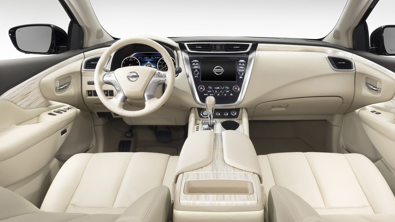Nissan Murano, crossover, Nissan, interior, Gen 3, SUV, 2015 car, review, rent, buy, 2015 Detroit Auto Show. NAIAS