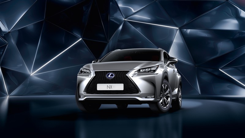 Lexus NX, hybrid, Lexus, turbo, 3Q, crossover, front, silver, buy, rent, 2015 Detroit Auto Show. NAIAS