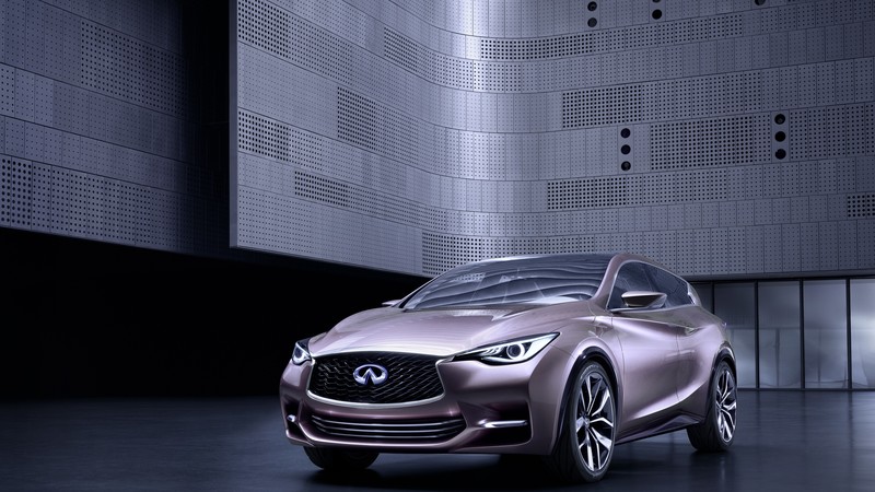 Infiniti QX30, concept, Infiniti, hatchback, luxury cars, silver, front, 2015 Detroit Auto Show. NAIAS