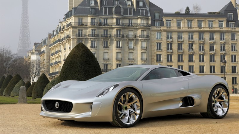 Jaguar C-X75, supercar, electric cars, concept, Jaguar, hybrid, sports car, mansion