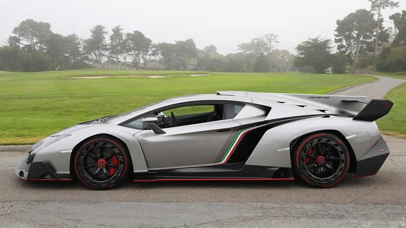 Lamborghini Veneno, supercar, Lamborghini, sports car, limited edition, speed, side