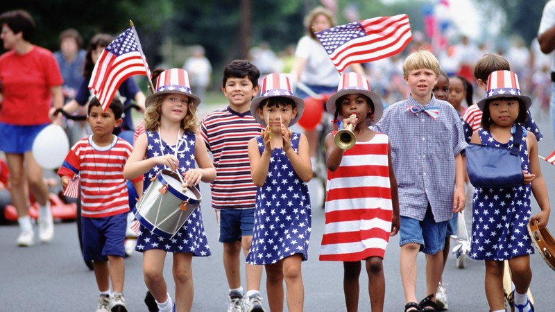 Independence Day, USA, fourth of July, Glorious fourth number, event, flag, parade, children,
