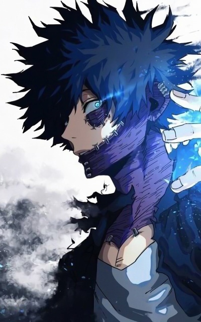 Anime My Hero Academia, Scar, Dabi (Boku No Hero Academia), Black Hair, Blue Eyes, 800x1280