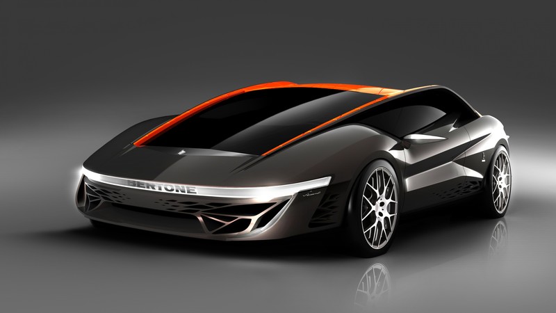 Bertone Nuccio, concept, Bertone, coupe, V8 engine, silver, orange