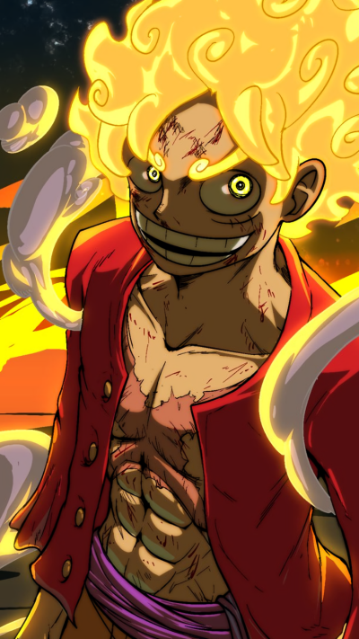 Anime One Piece, Gear 5 (One Piece), Monkey D. Luffy, 750x1334