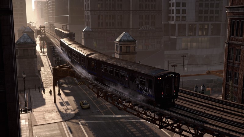 Watch Dogs, game, action, adventure, train, city, rails, screenshot, 4k, 4K, PC, 2015