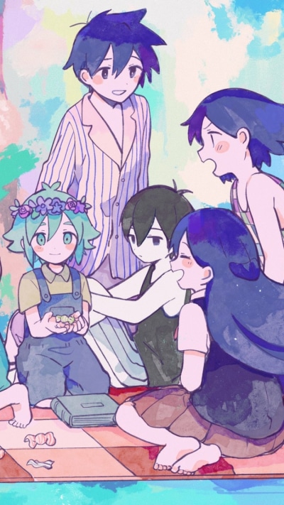 Video Game OMORI, Aubrey (Omori), Hero (Omori), Basil (Omori), Mari (Omori), Kel (Omori), 750x1334