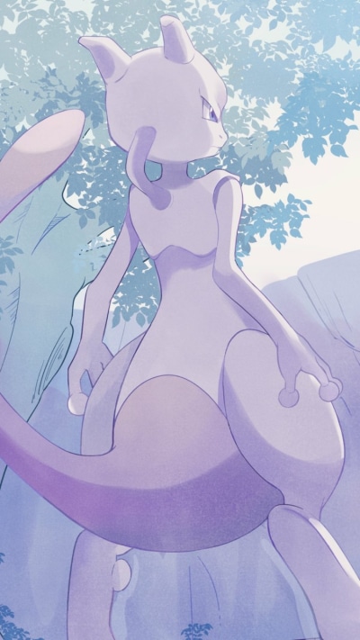 Anime Pokémon, Mewtwo (Pokémon), 750x1334