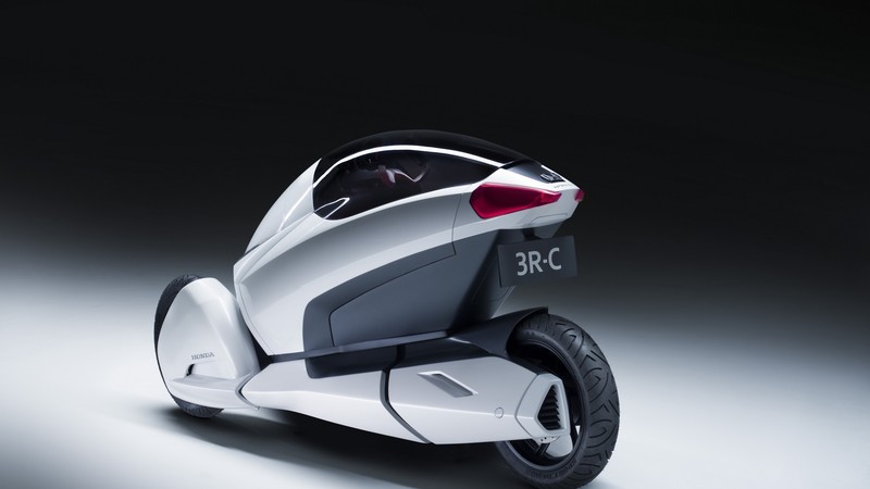 Honda 3R-C, concept, Honda, three-wheeled, electric cars, vehicle, bike, back