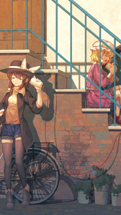 Anime Touhou, Maribel Hearn, Renko Usami, 750x1334