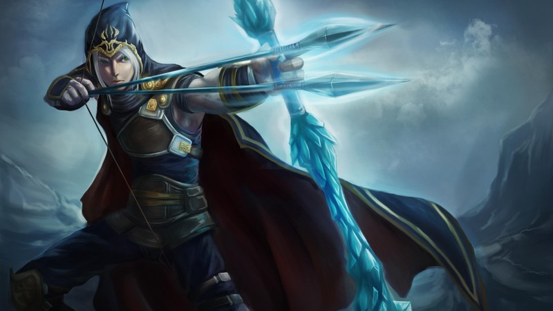 League of Legends, game, lol, MOBA, Archer, warrior, bow, arrows, coat, sight, screenshot, 4k, 4K, PC, 2015