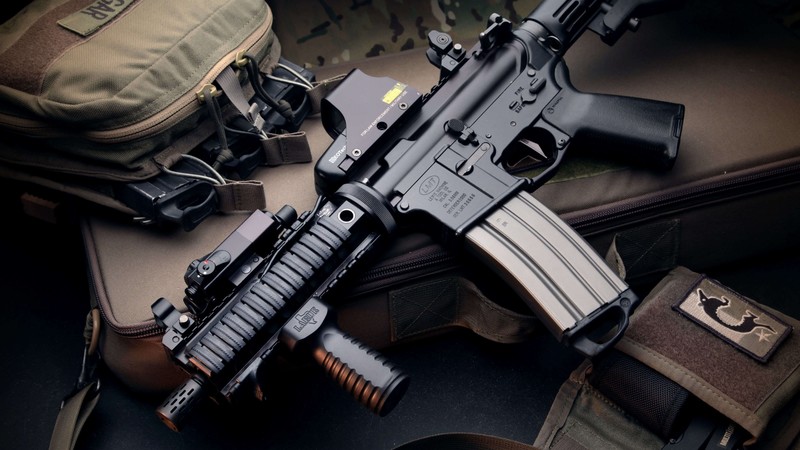 Defender 2000, LMT, assault rifle, ASG, bullets, ammunition, camo