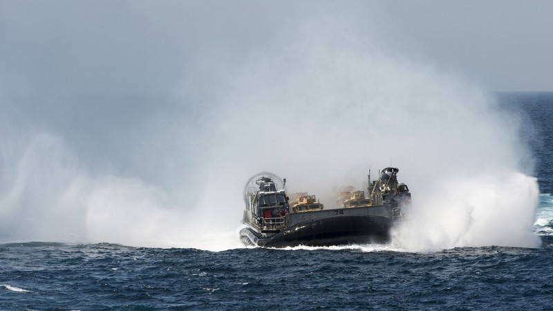 hovercraft, LCAC, Assault Craft Unit, U.S. Navy, LCAC 1, sea, training
