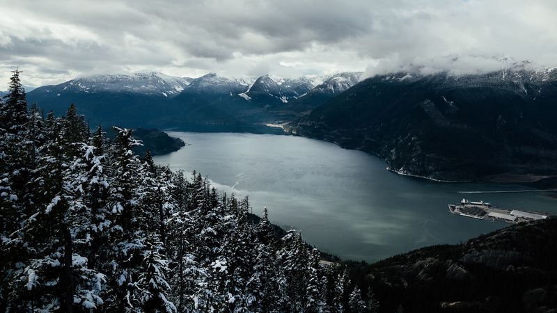 mountains, lake, landscape, distance, 4k