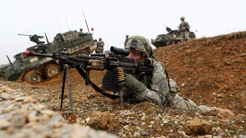 M249, LMG, light machine gun, SAW, Mk 48, soldier, U.S. Army, training