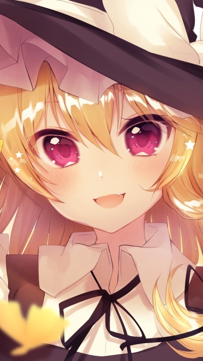 Anime Touhou, Marisa Kirisame, 750x1334