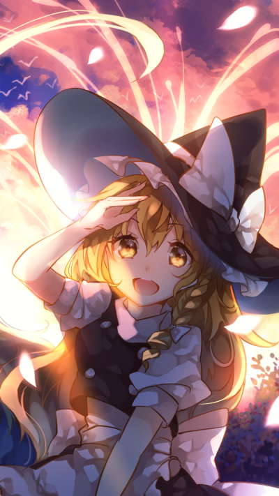 Anime Touhou, Marisa Kirisame, 750x1334