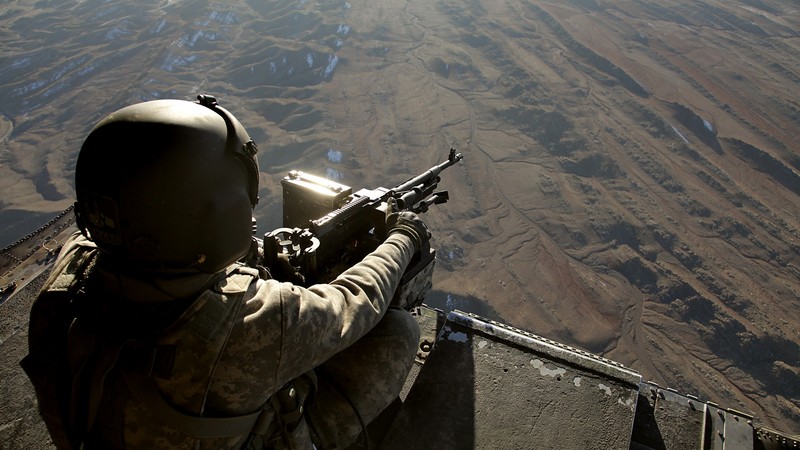 CH-47, Chinook, U.S. Army, soldier, machine gun, gunner