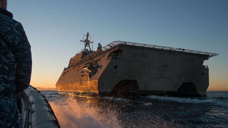 USS Coronado, LCS-4, Independence-class, littoral, combat ship, trimaran, U.S. Navy, sea