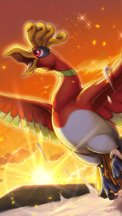 Anime Pokémon, Ho-oh (Pokémon), 750x1334
