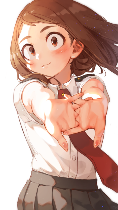 Anime My Hero Academia, Ochaco Uraraka, School Uniform, 750x1334