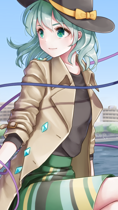 Anime Touhou, Koishi Komeiji, Hat, Short Hair, 750x1334