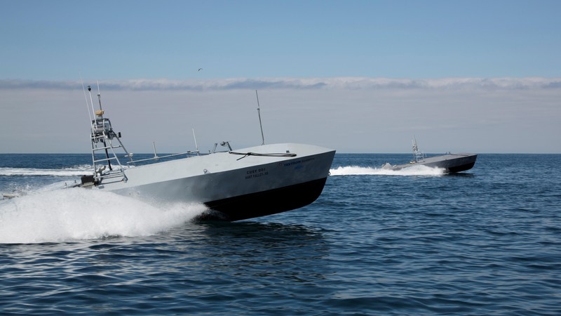 Trident Warrior, Fleet-class, Common Unmanned Surface Vessel, CUSV, drone, sea, U.S. Navy