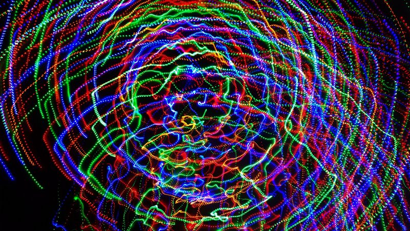 multi-colored, long exposure, light movement, 4k