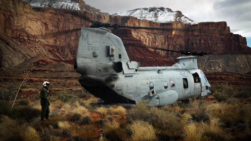 CH-47, Chinook, Boeing, transport helicopter, U.S. Army, pilot, Grand Canyon Village