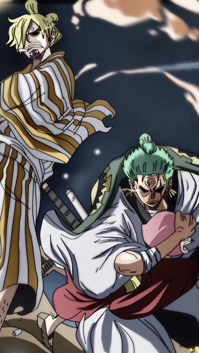 Anime One Piece, Roronoa Zoro, Toko (One Piece), Sanji (One Piece), 750x1334