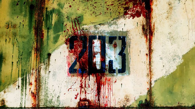 rusty, number, spray, paint, 4k